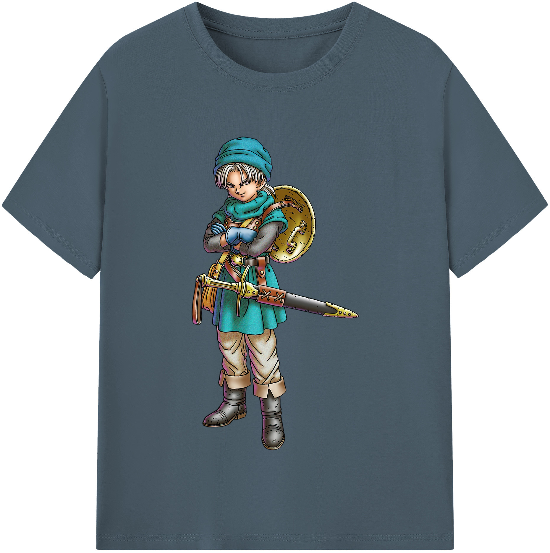 （画像用） ドラゴンクエスト Doragon Kuesuto Dragon Quest 綿100％半袖Tシャツ（フロントプリント）
